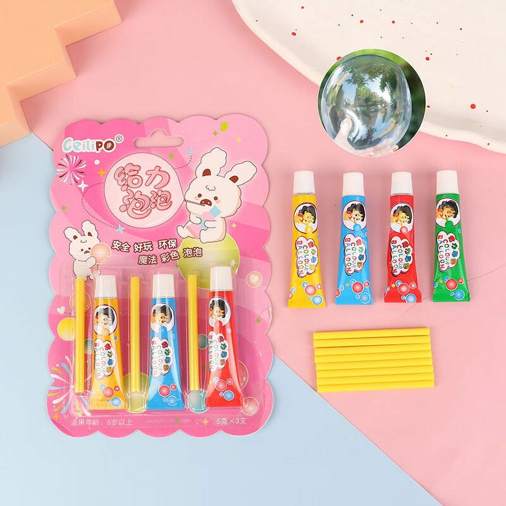 Magic Bubble Glue Toy Blowing Colorful Bubble Ball Q44394