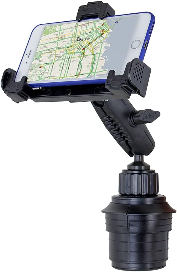 Black Cup Holder Phone Mount M5836