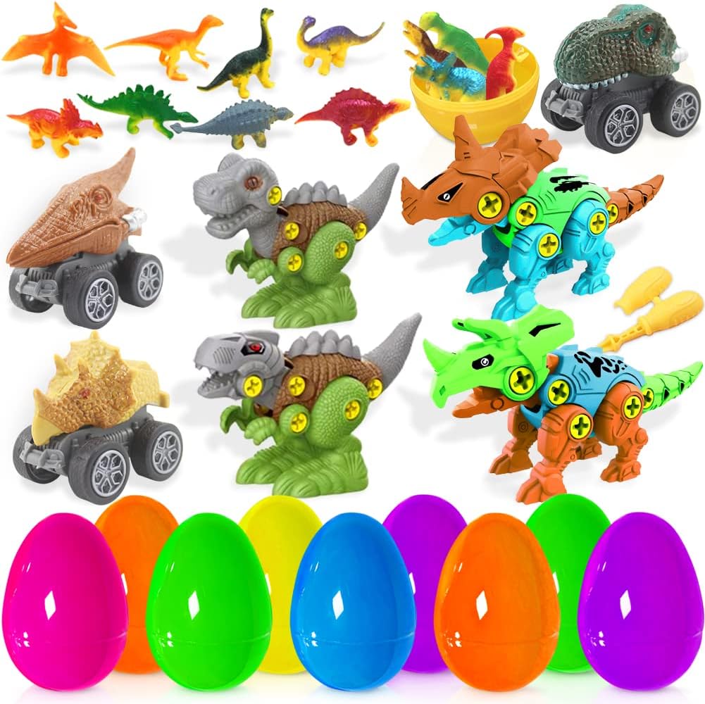 9 Pack Easter Basket Stuffers with Dinosaur Toys M995842