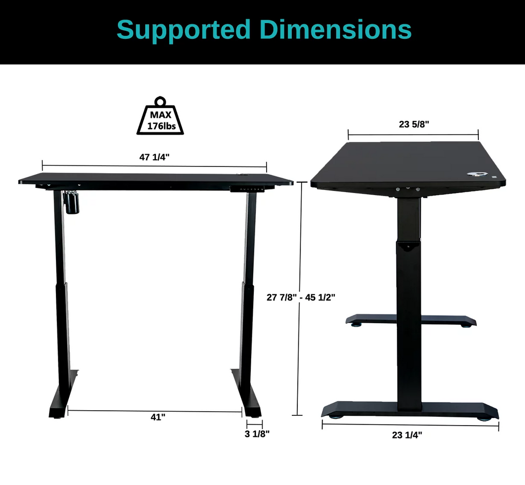 Electric Height Adjustable Desk Frame with Tabletop B9836