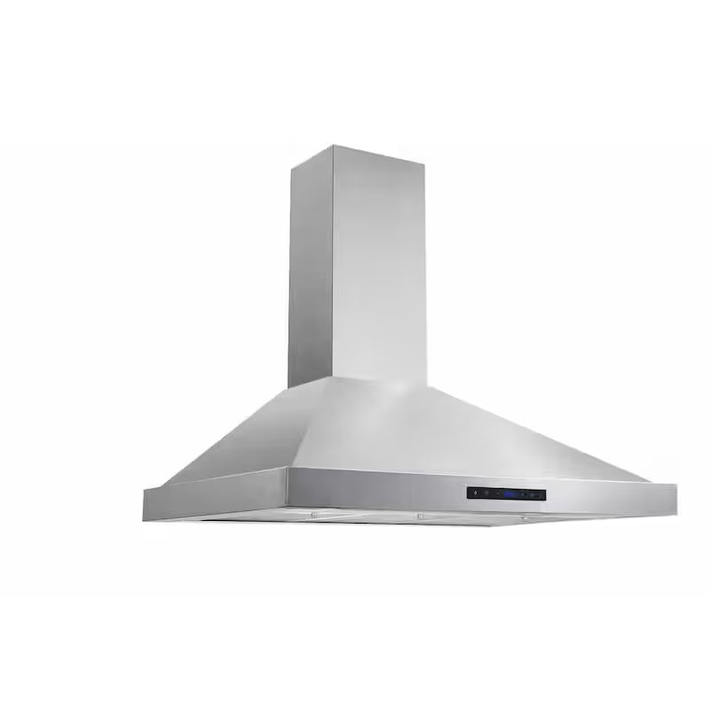 36 in. Convertible Wall Mount Range Hood with 2 Charcoal Filters in Stainless Steel P702695