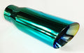 Exhaust Tip 4.00" OD 3.00" ID X 12.00" Long 3.00" Inlet Double Wall Stainless Steel Burned Color Green Pack of 2 M61903