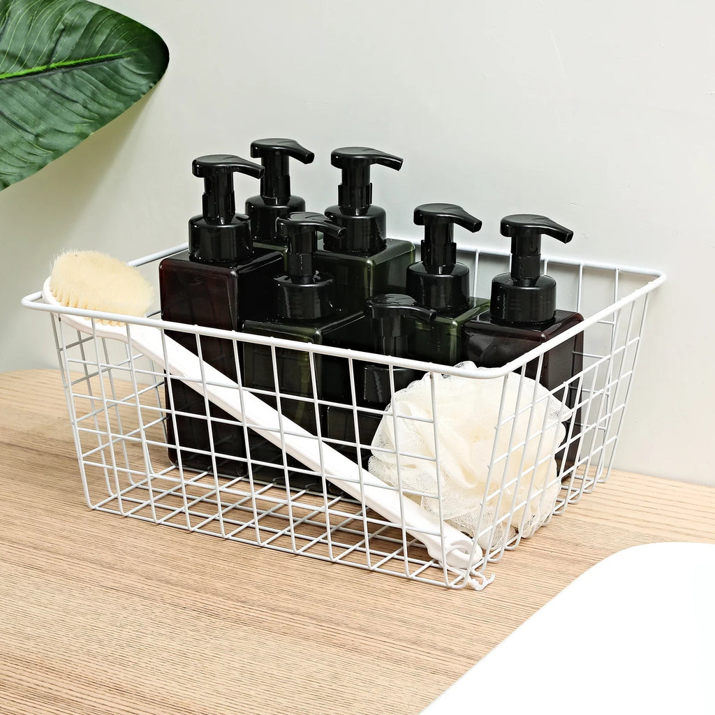 White Wire Storage Bins Set of 4 S893