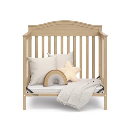 4-in-1 Convertible Mini Crib with Bonus Mattress (Driftwood) G380184