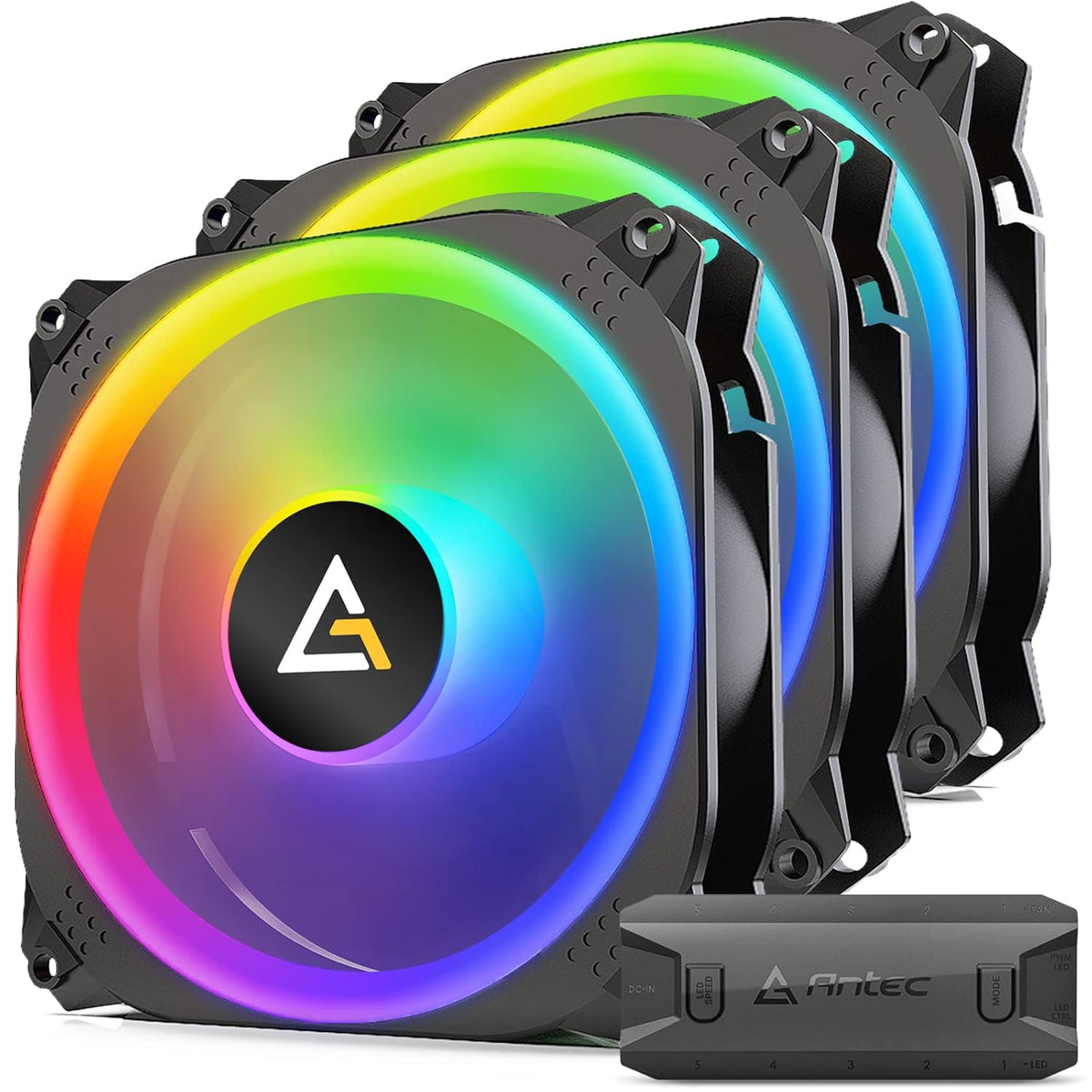 120 RGB Case Fans 3 Packs with Controller D9427