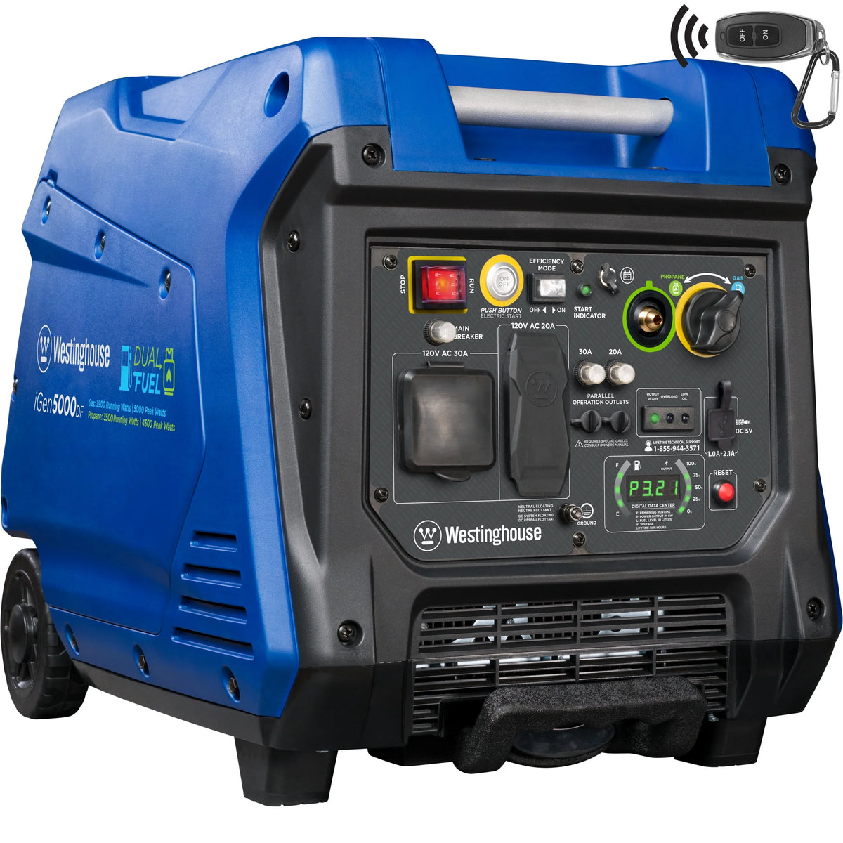 5000 Watt Dual Fuel Portable Inverter Generator C734879