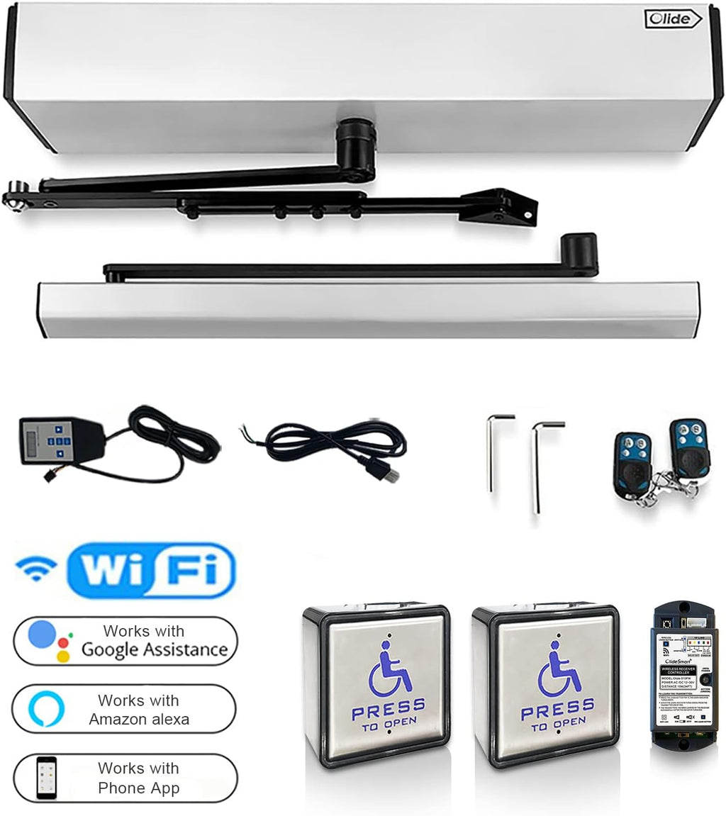 Low Energy ADA Swing Door Operator with Stainless Steel Push Buttons D9044