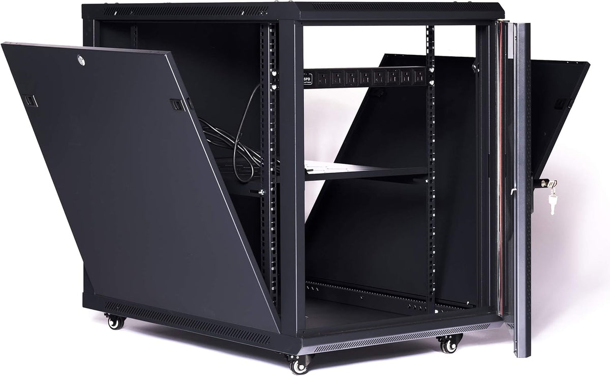 12U 35 Inch Deep Locking Server Rack Cabinet C726