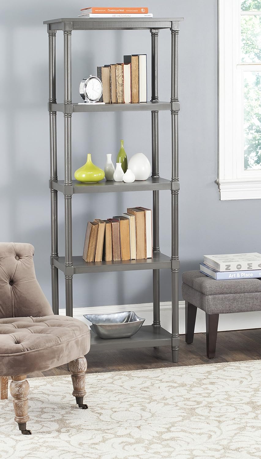 Grey 5 Tier Bookcase J4040