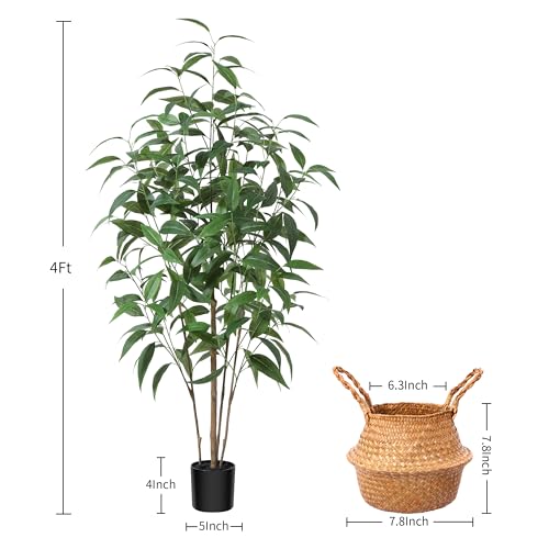 4Ft Artificial Eucalyptus Tree in Pot S100693