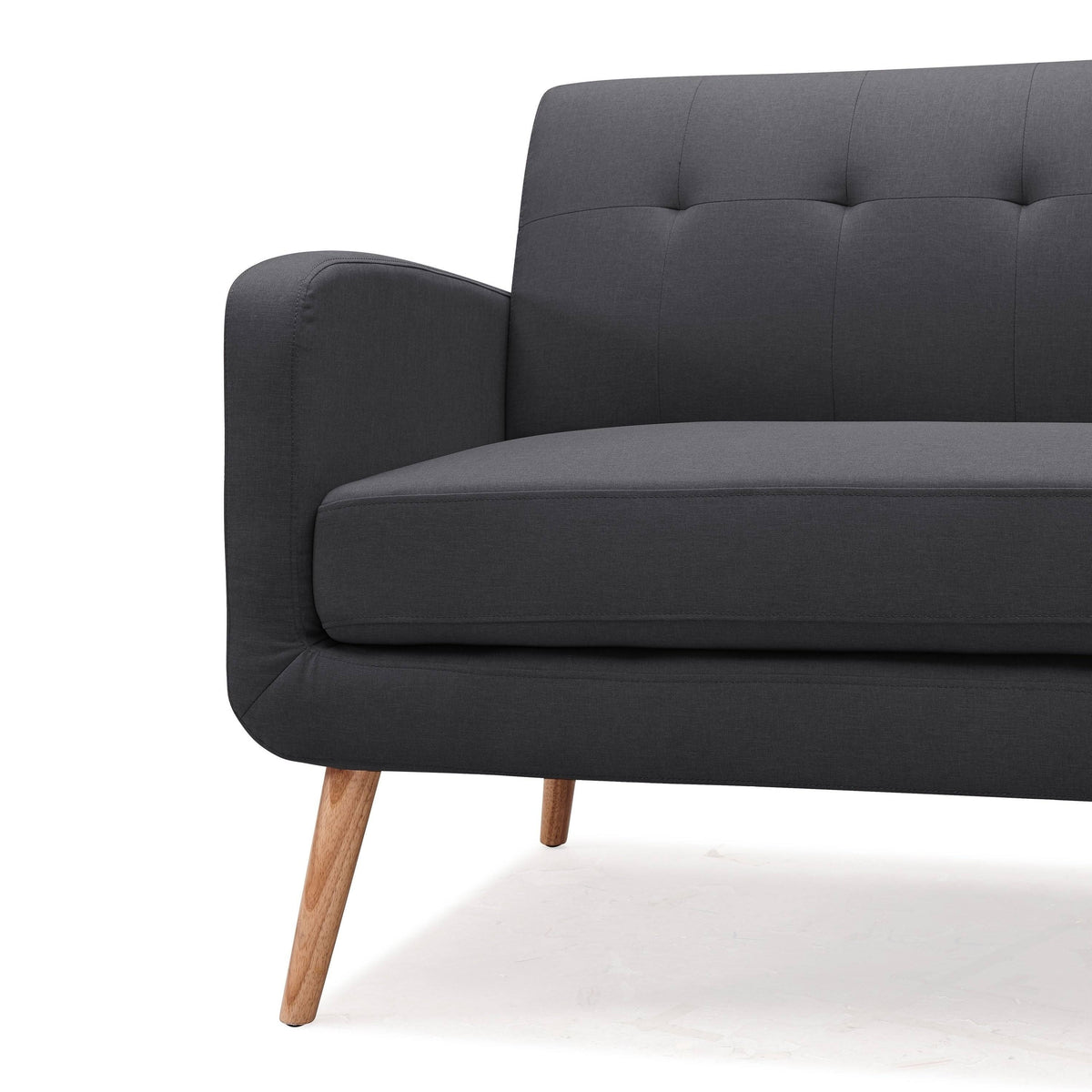 Charcoal Linen Armless Sofa E557