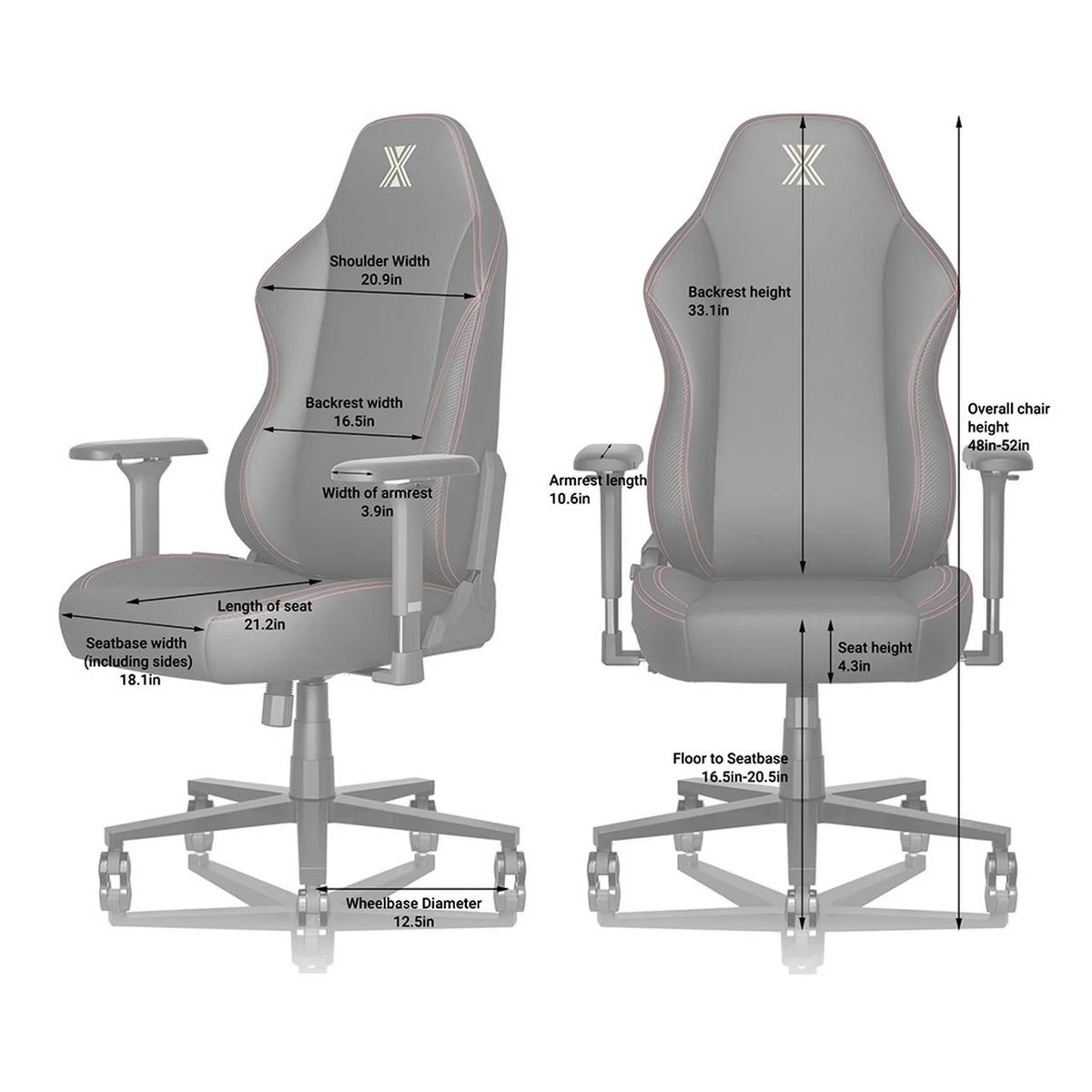 PU Leather Ergonomic High Back Office Chair with Lumbar Support A529780