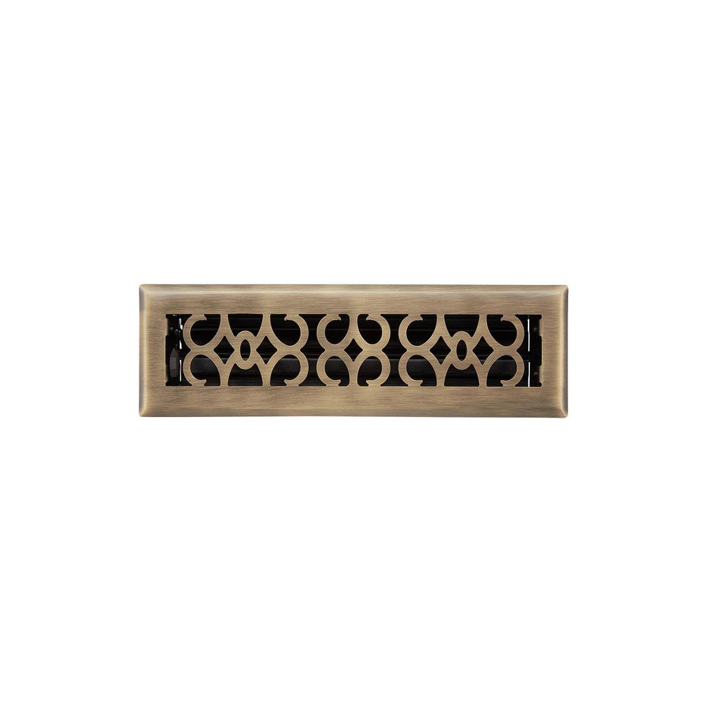 Steel Floor Register Antique Brass P115