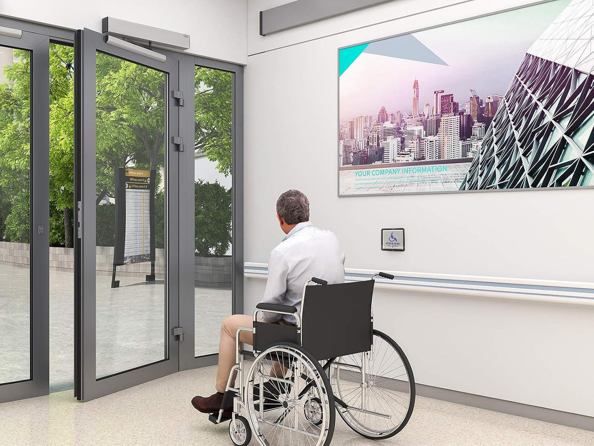 Low Energy ADA Swing Door Operator with Stainless Steel Push Buttons D9044