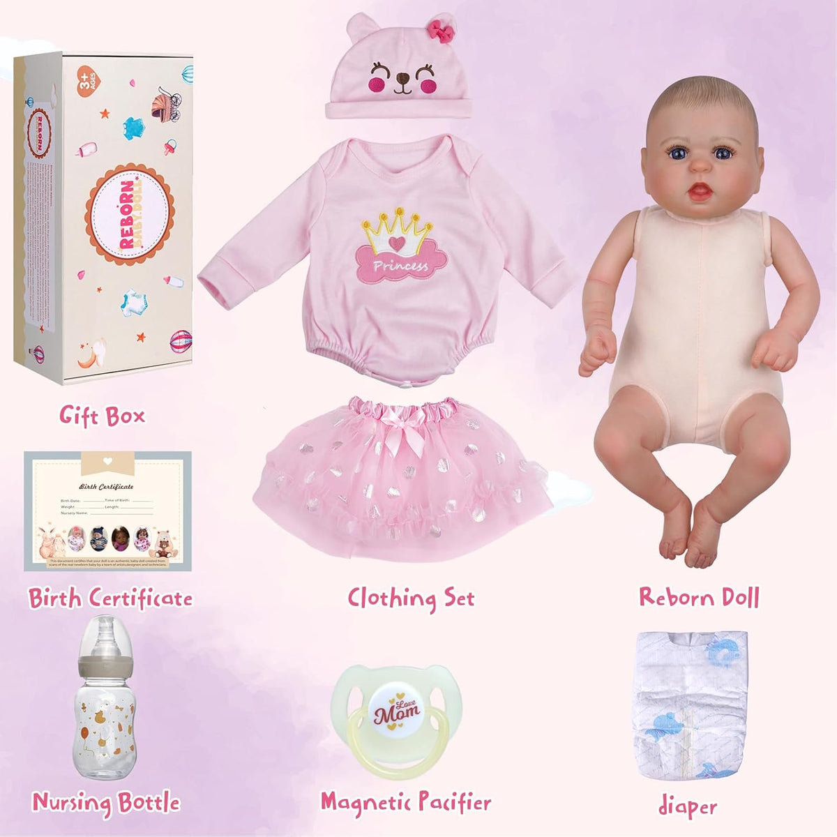 20-Inch Soft Vinyl Reborn Baby Doll D2150