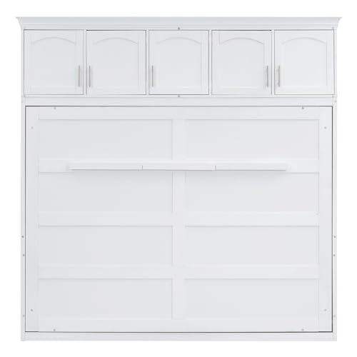 Full Size Murphy Bed with Drawer, Gray W573