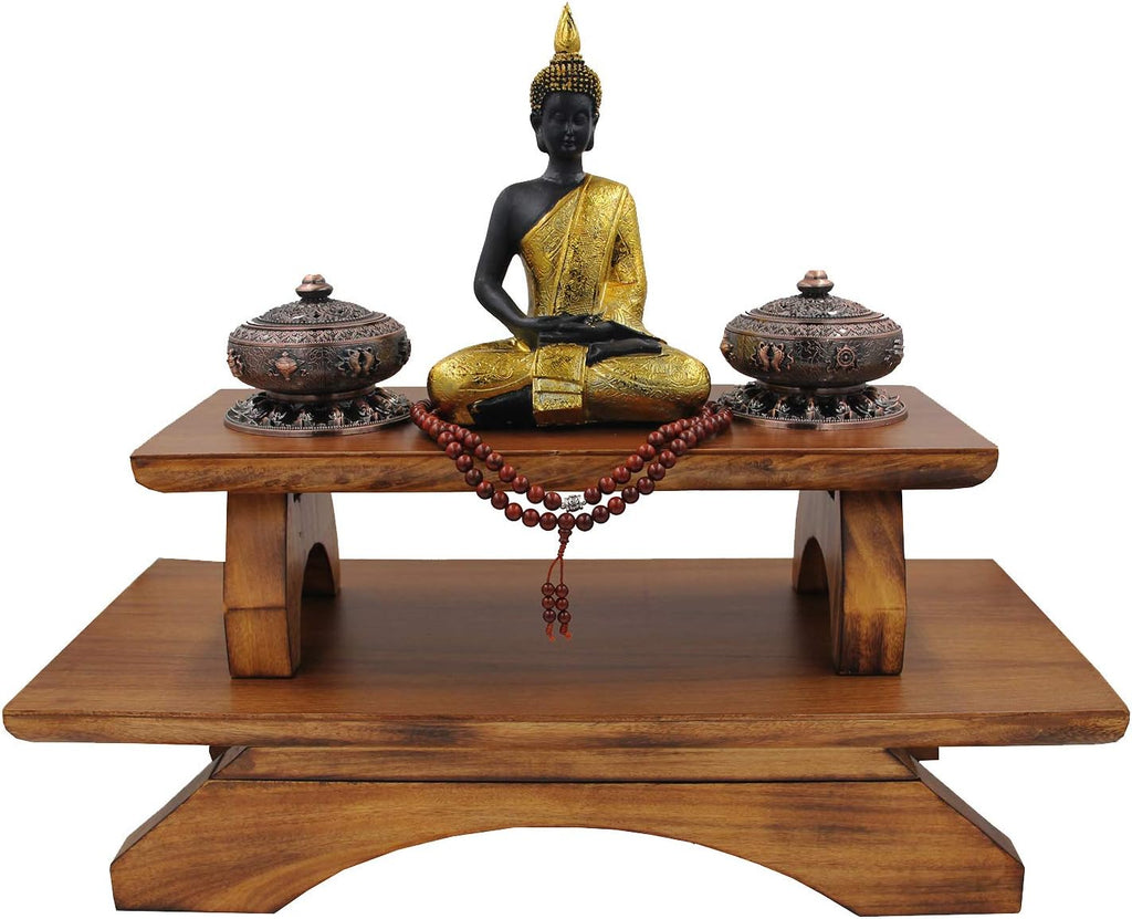 Solid Wood Hand Carved Meditation Table N545