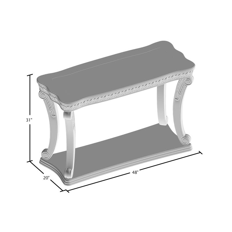 Dark Oak Wood Open Shelf Sofa Table I659