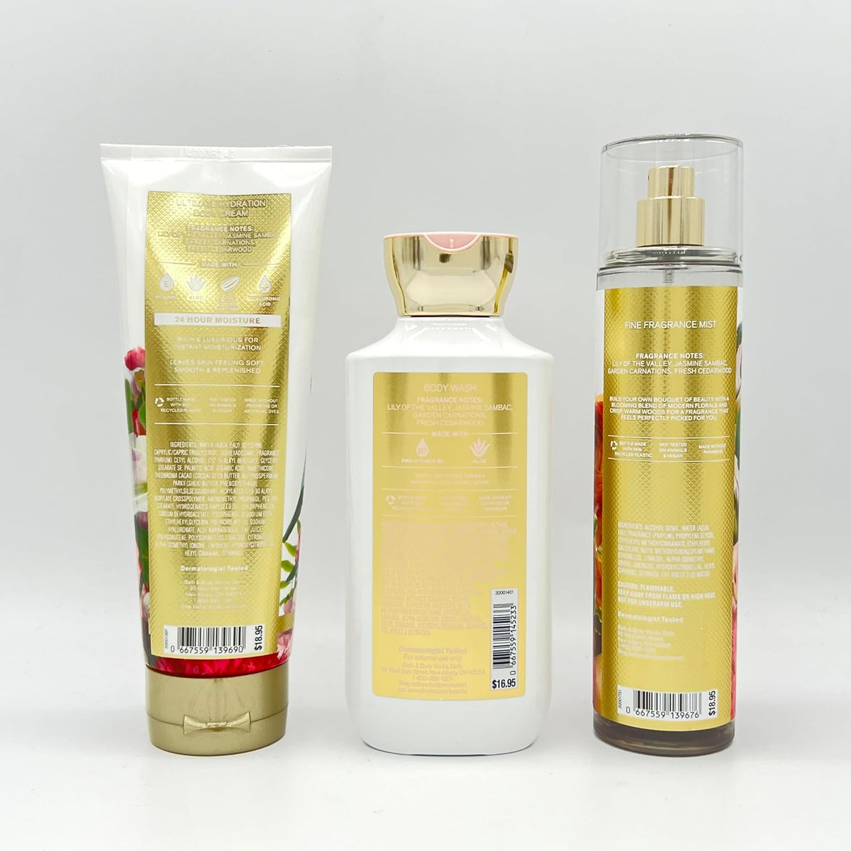 3-Piece Bundle Body Cream, Body Wash and Fine Fragrance Mist F4128