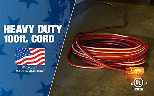 100-Feet 12/3 Extension Cord with Lighted End T995842