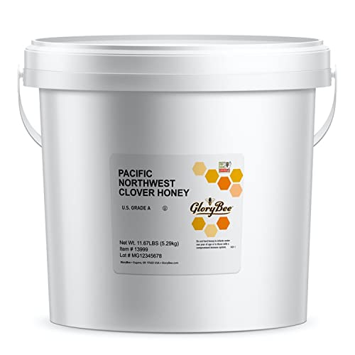 Organic Clover Raw Honey, 186.72 Ounce Bulk Pail B1617