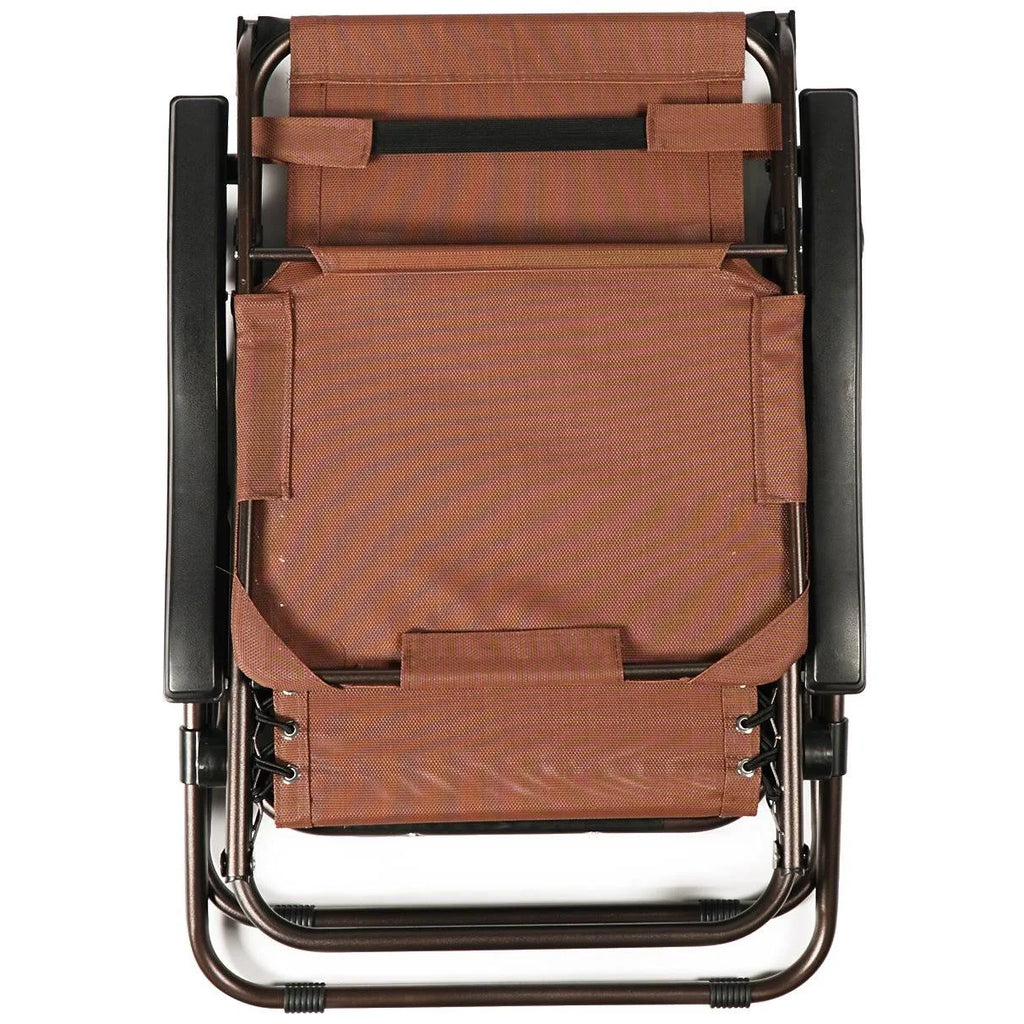Zero Gravity Folding Chair with Canopy Brown R65873