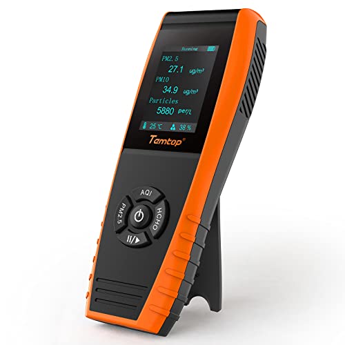 Air Quality Monitor PM2.5 PM10 Particle Counter Formaldehyde Temperature Humidity TVOC AQI Tester B93847