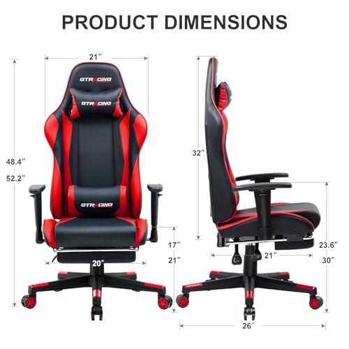 Blue Gaming Chair with Footrest H82873