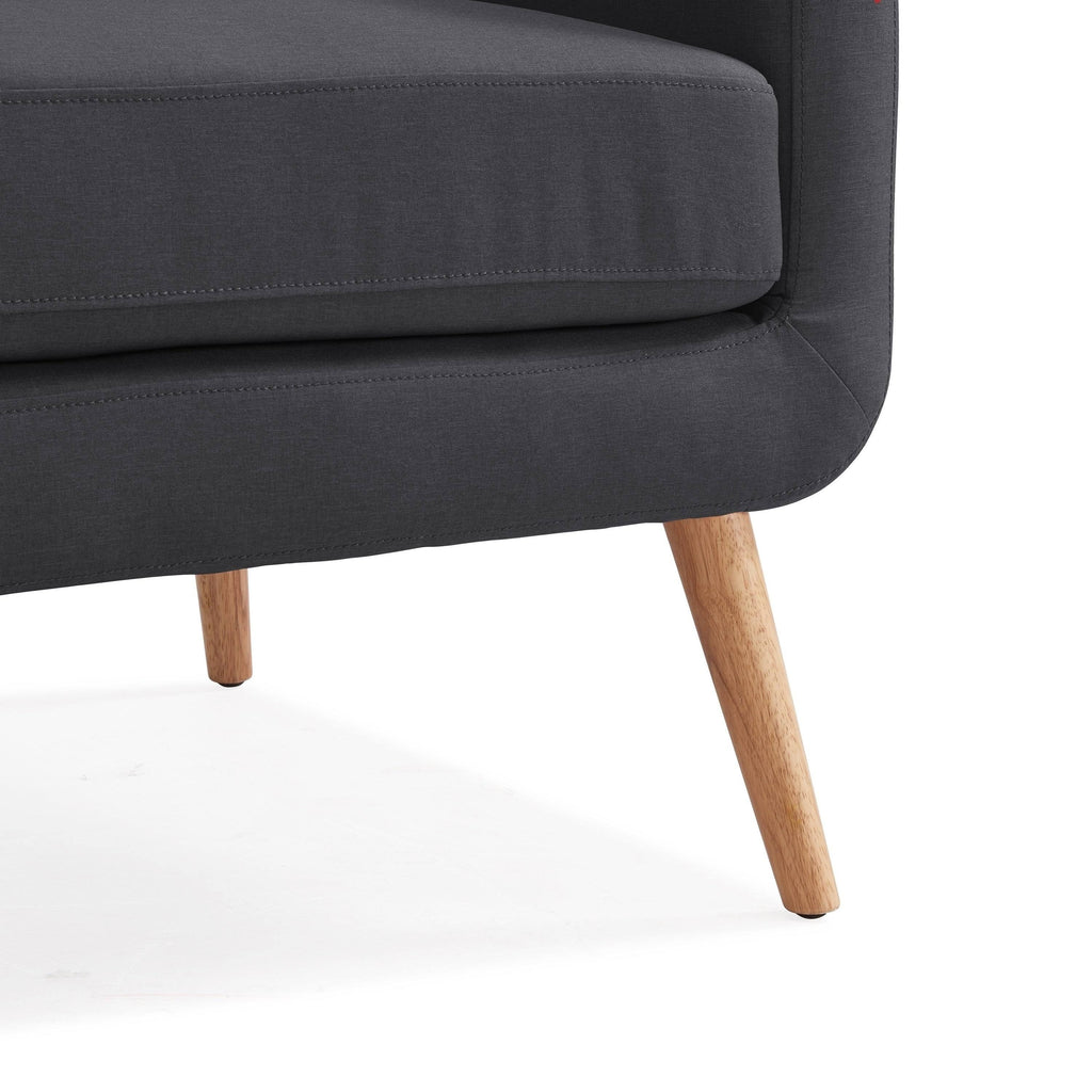 Charcoal Linen Armless Sofa E557