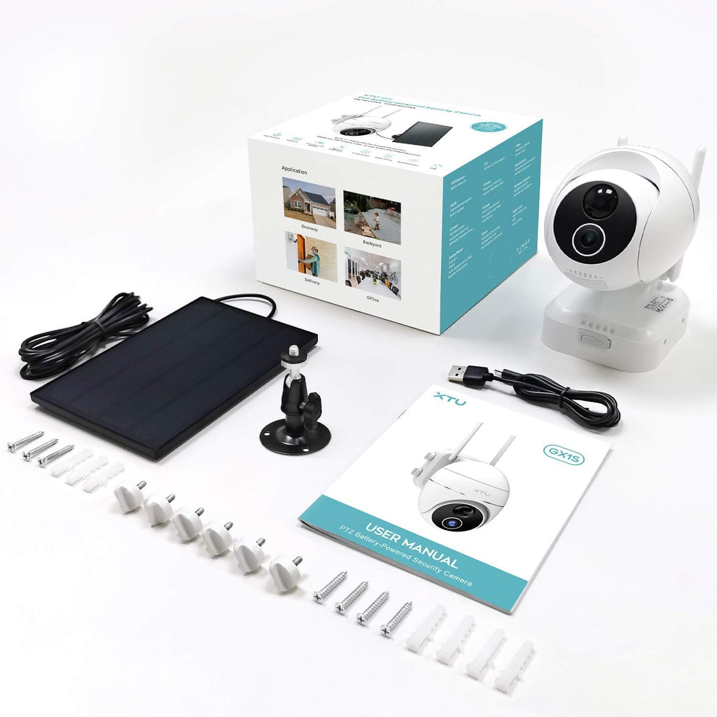Solar Security Cameras Wireless Outdoor Rechargeable Battery WiFi Camera with Night Vision Motion Detection G4527