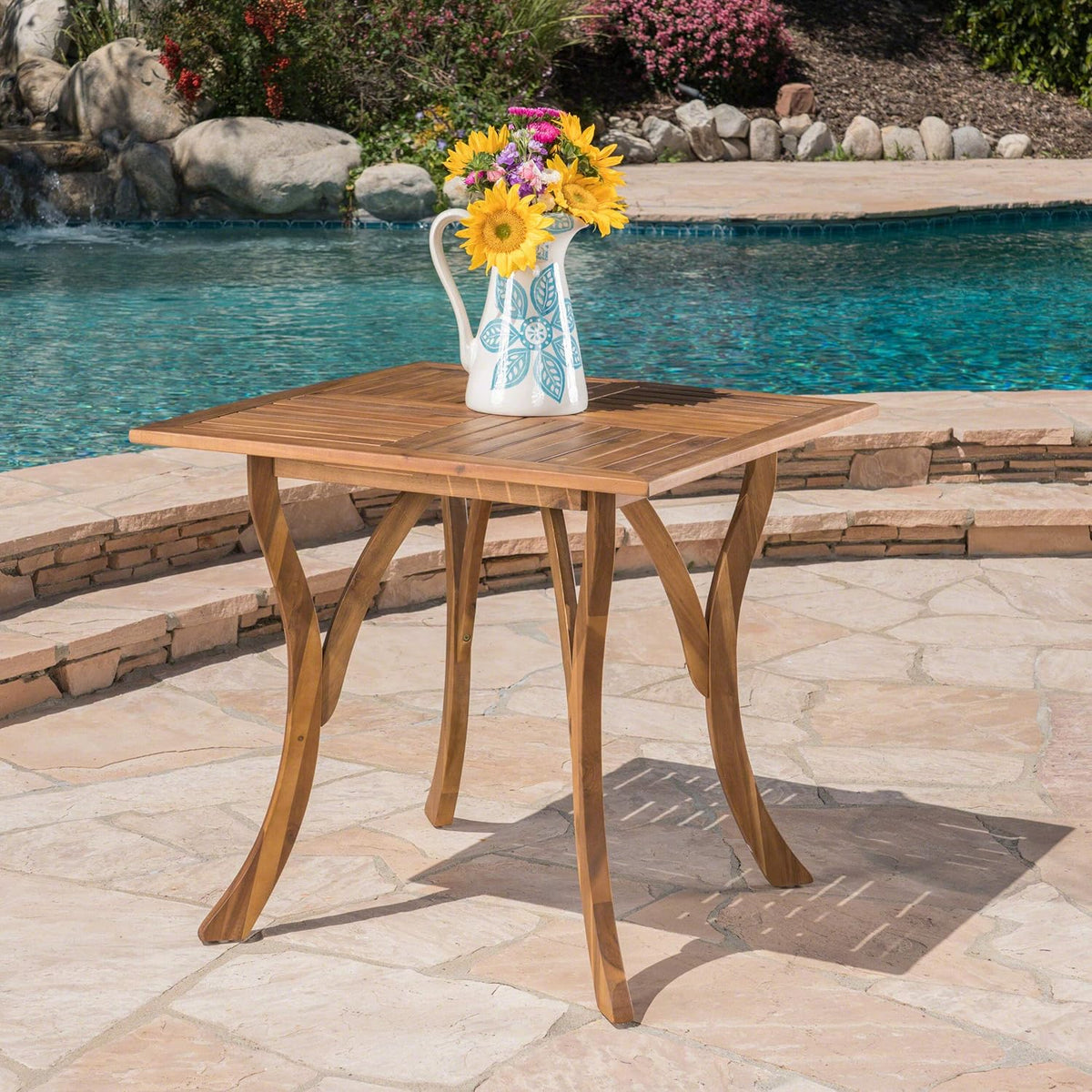 Acacia Wood Square Table S2904