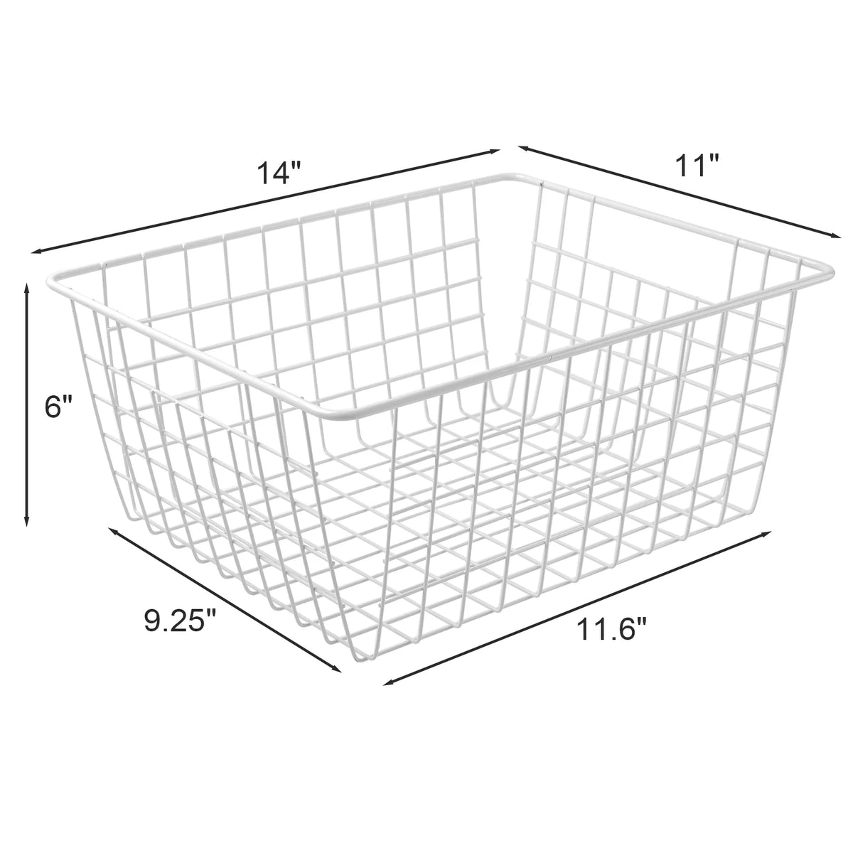White Wire Storage Bins Set of 4 S893