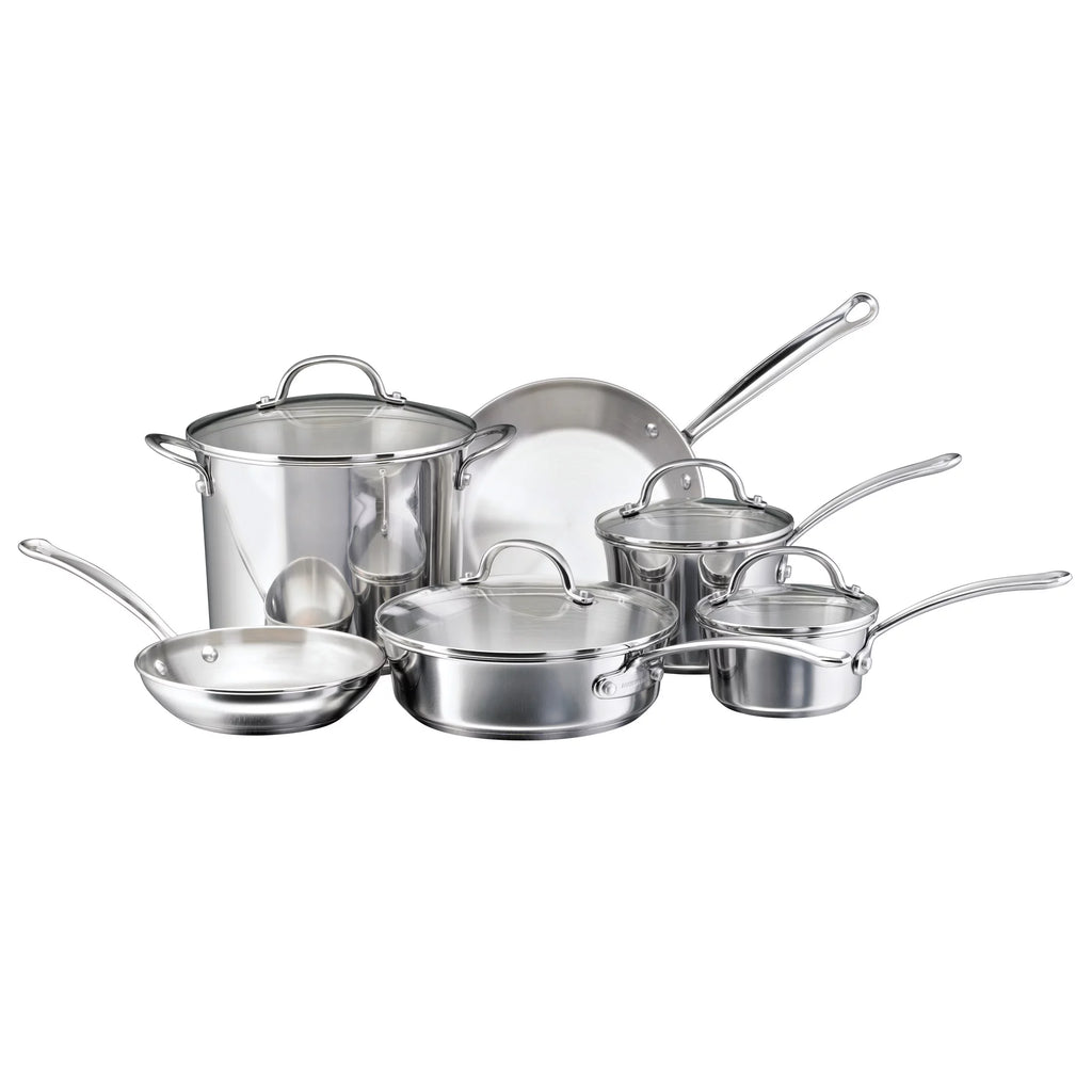 10 Piece Stainless Steel Pots and Pans U605935