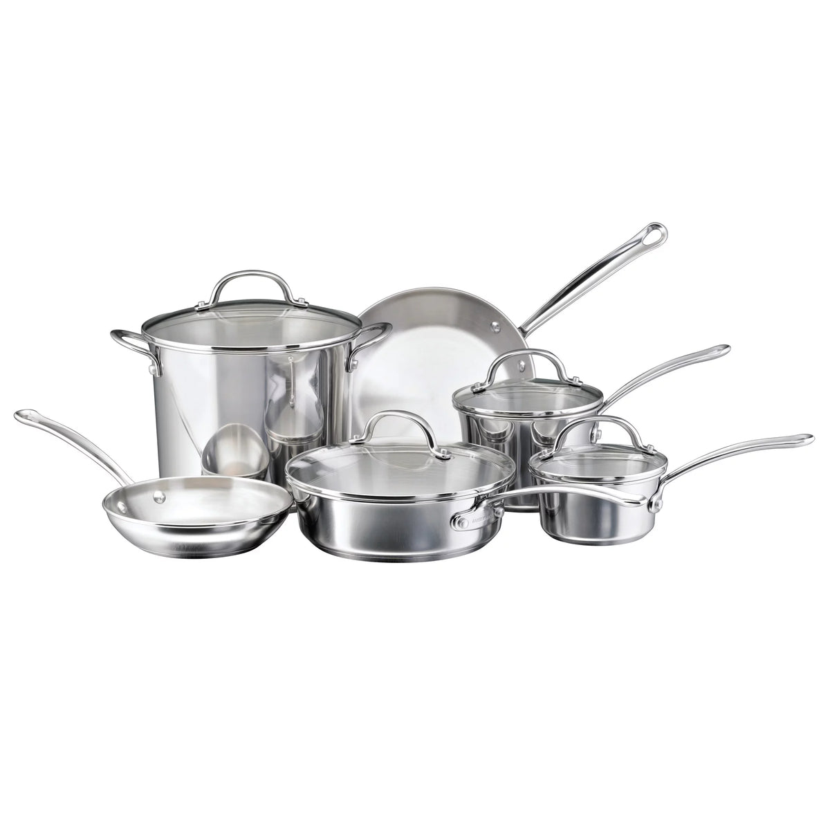 10 Piece Stainless Steel Pots and Pans U605935