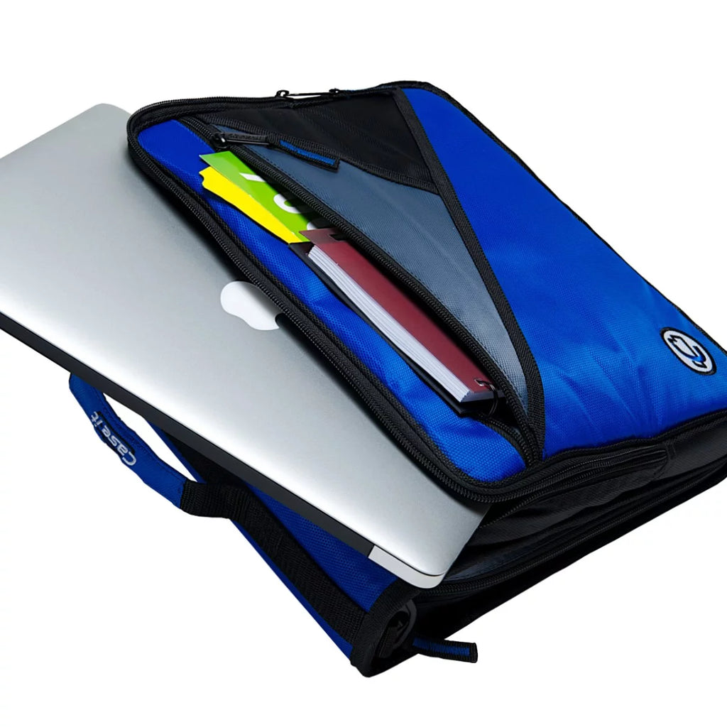Blue 2" O-Ring Zipper Binder with 13" Tablet Pouch K204
