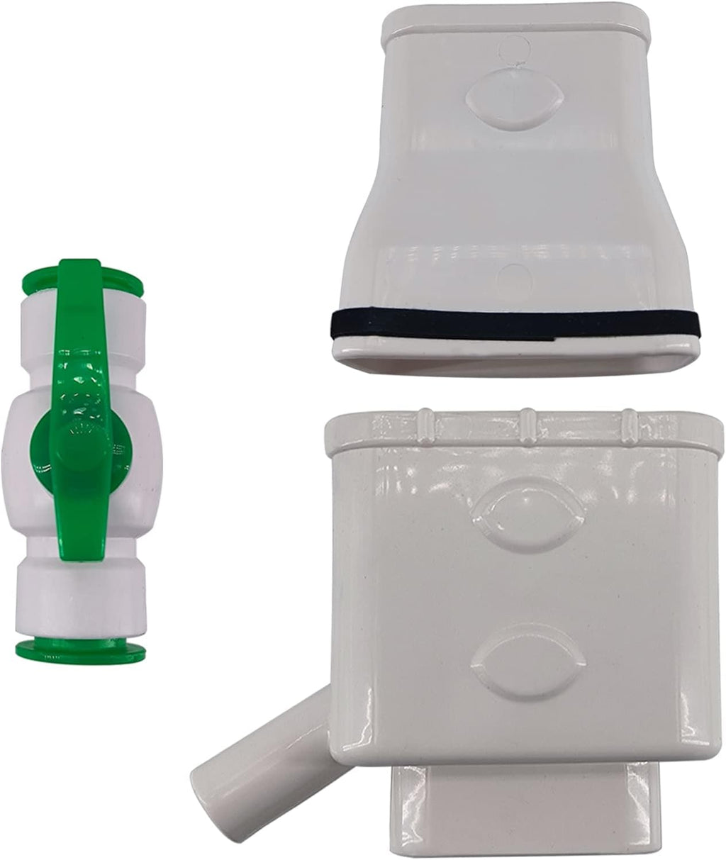 Rain Barrel Diverter Kit with Shut Off Valve for 2'' x 3'' Standard Gutter Downspout B2324