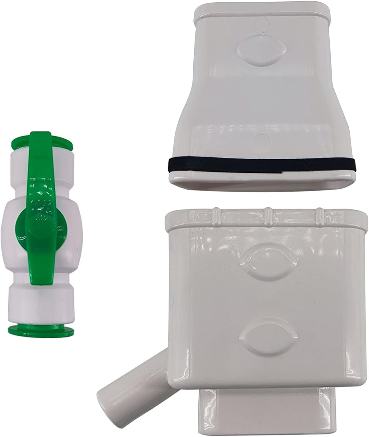 Rain Barrel Diverter Kit with Shut Off Valve for 2'' x 3'' Standard Gutter Downspout B2324