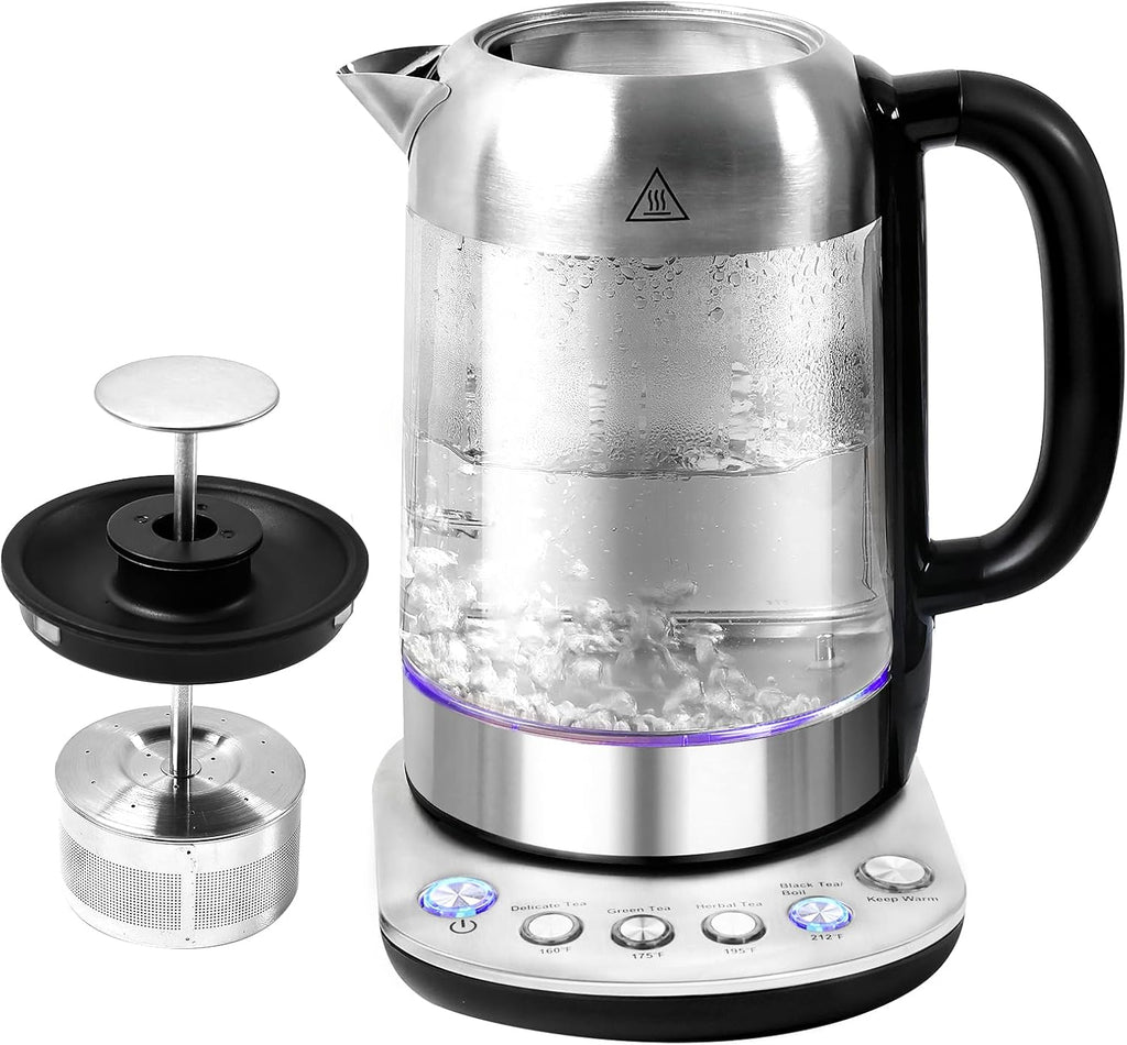 1.7L Borosilicate Glass Electric Kettle with Temperature Control E57007