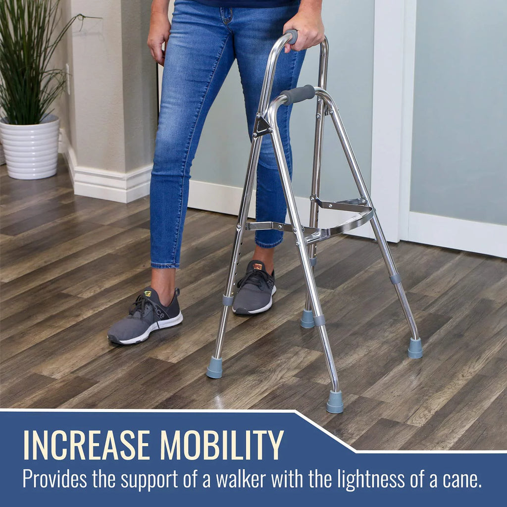 Silver Aluminum Folding Walker L6394