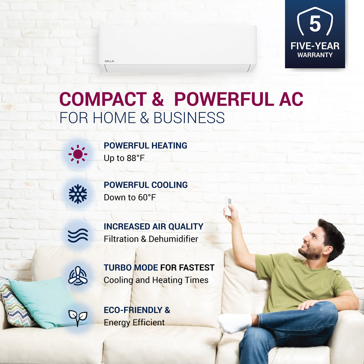 12,000 BTU Mini Split AC with Heat Pump G683