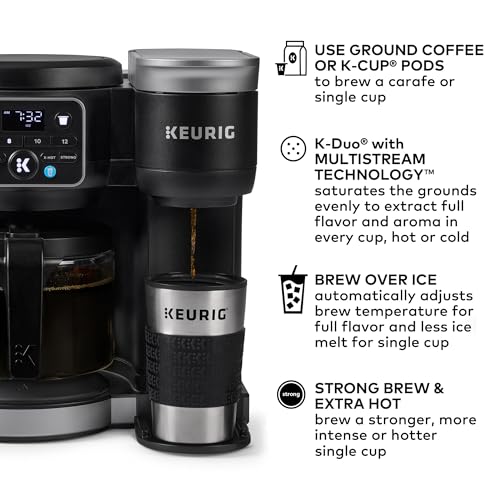 Single Serve & Carafe Coffee Maker, 72oz Reservoir P997