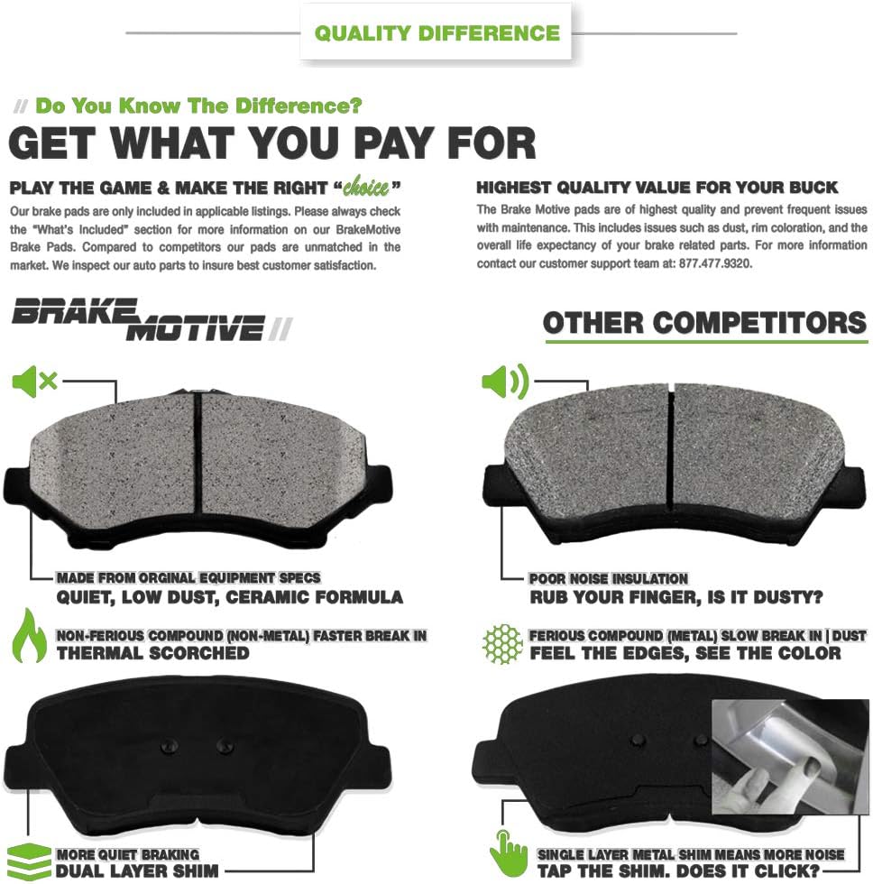 Ceramic Front Rear Disc Brake Pad Set P54965