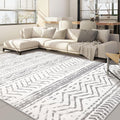 Grey 9x12 Machine Washable Area Rug C662774