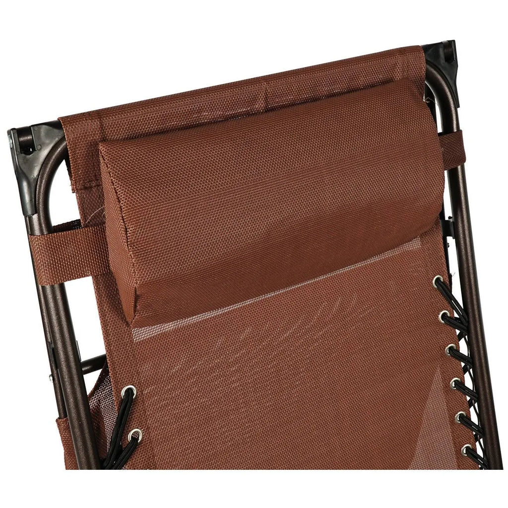 Zero Gravity Folding Chair with Canopy Brown R65873
