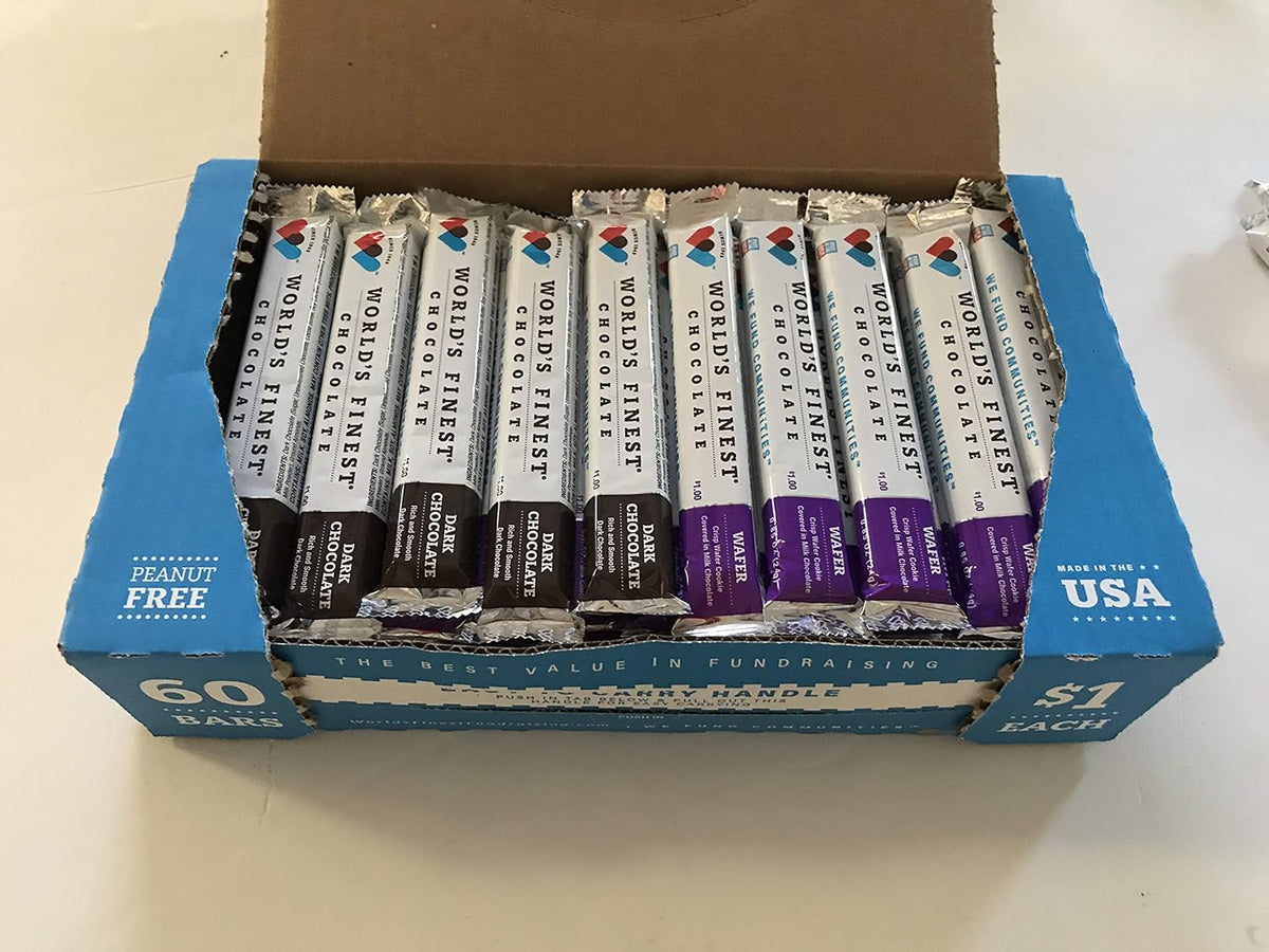 60 Bars Milk Chocolate and Dark Chocolate Wafers W24609