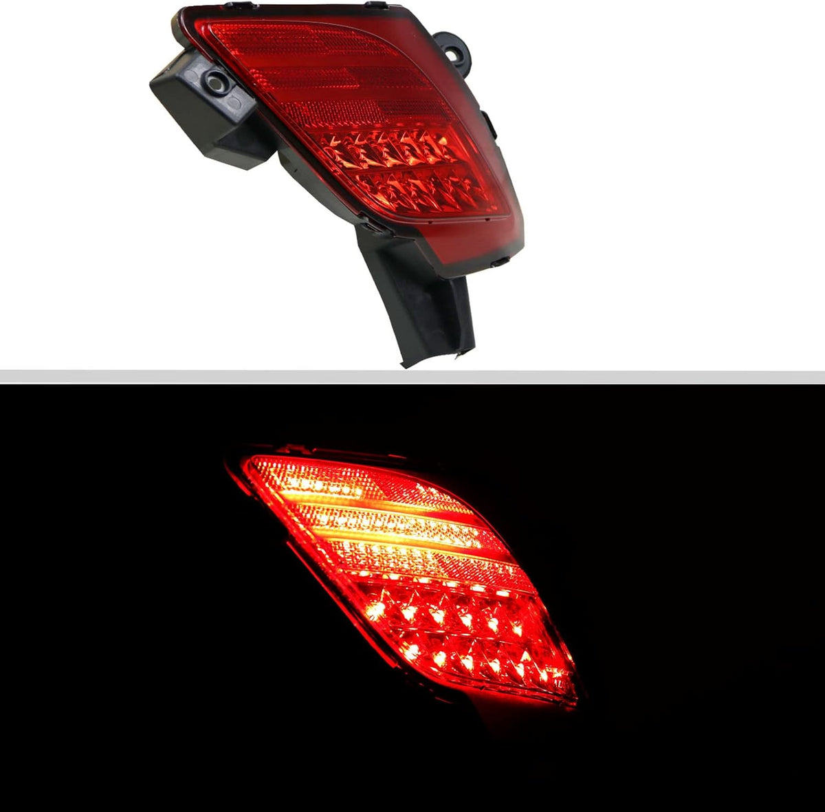 Red Rear Bumper LED Reflector Fog Brake Stop Lights T837471