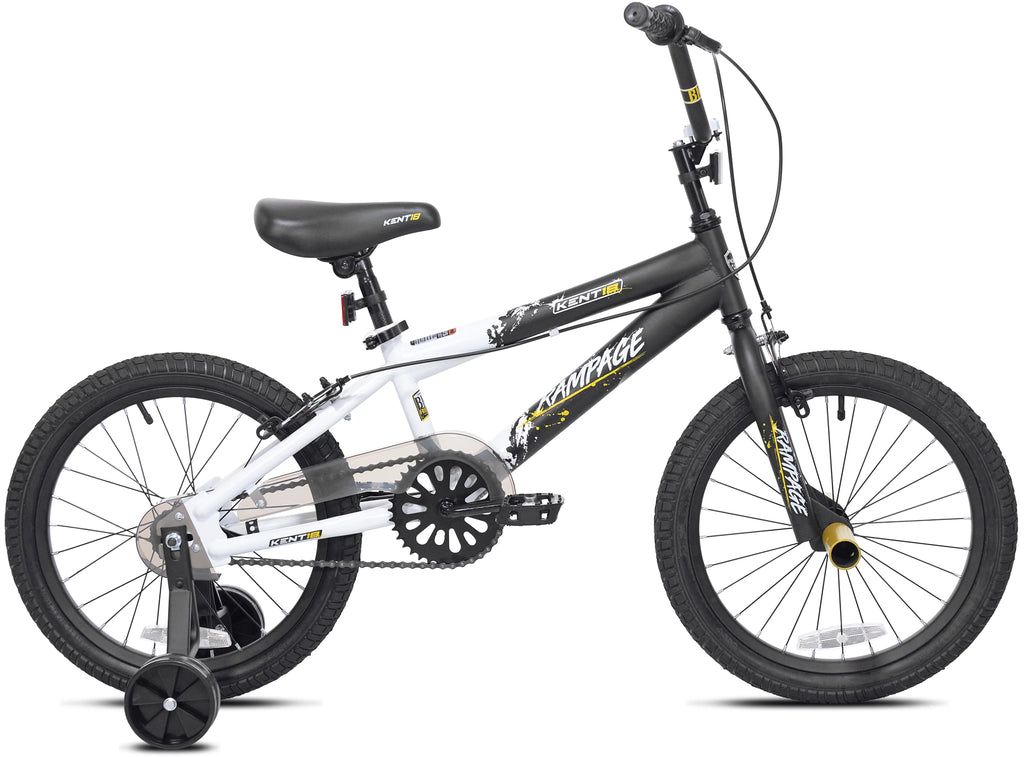 18 in. White and Black Bike W971