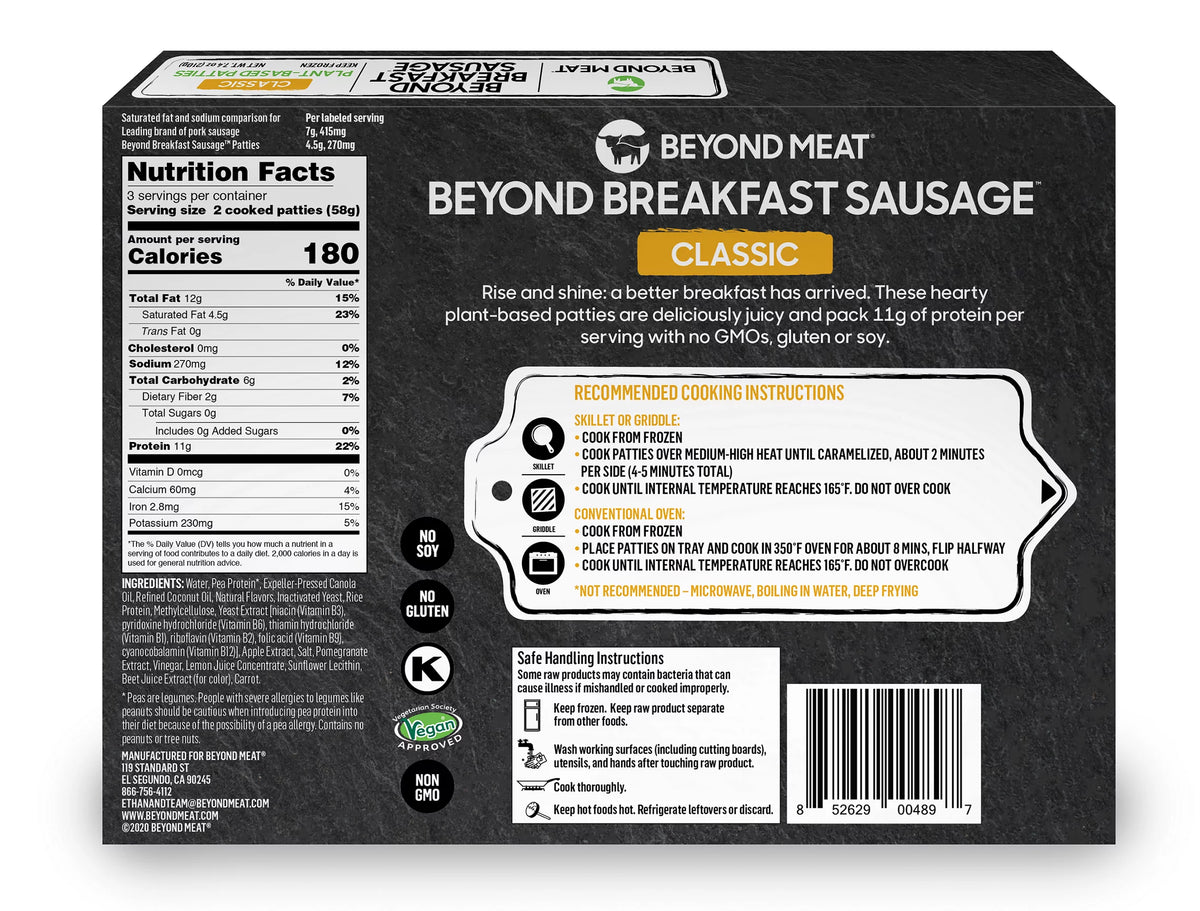Breakfast Sausage Patty, 7.4 Ounce Q916