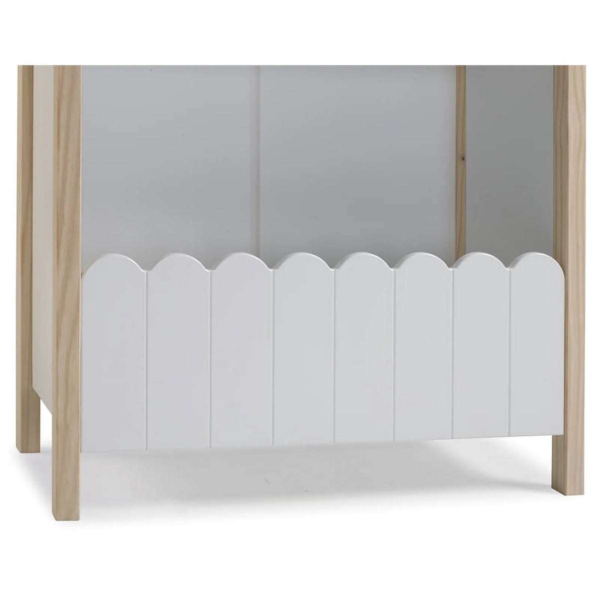Wood Youth Bookcase in Natural and White W8085