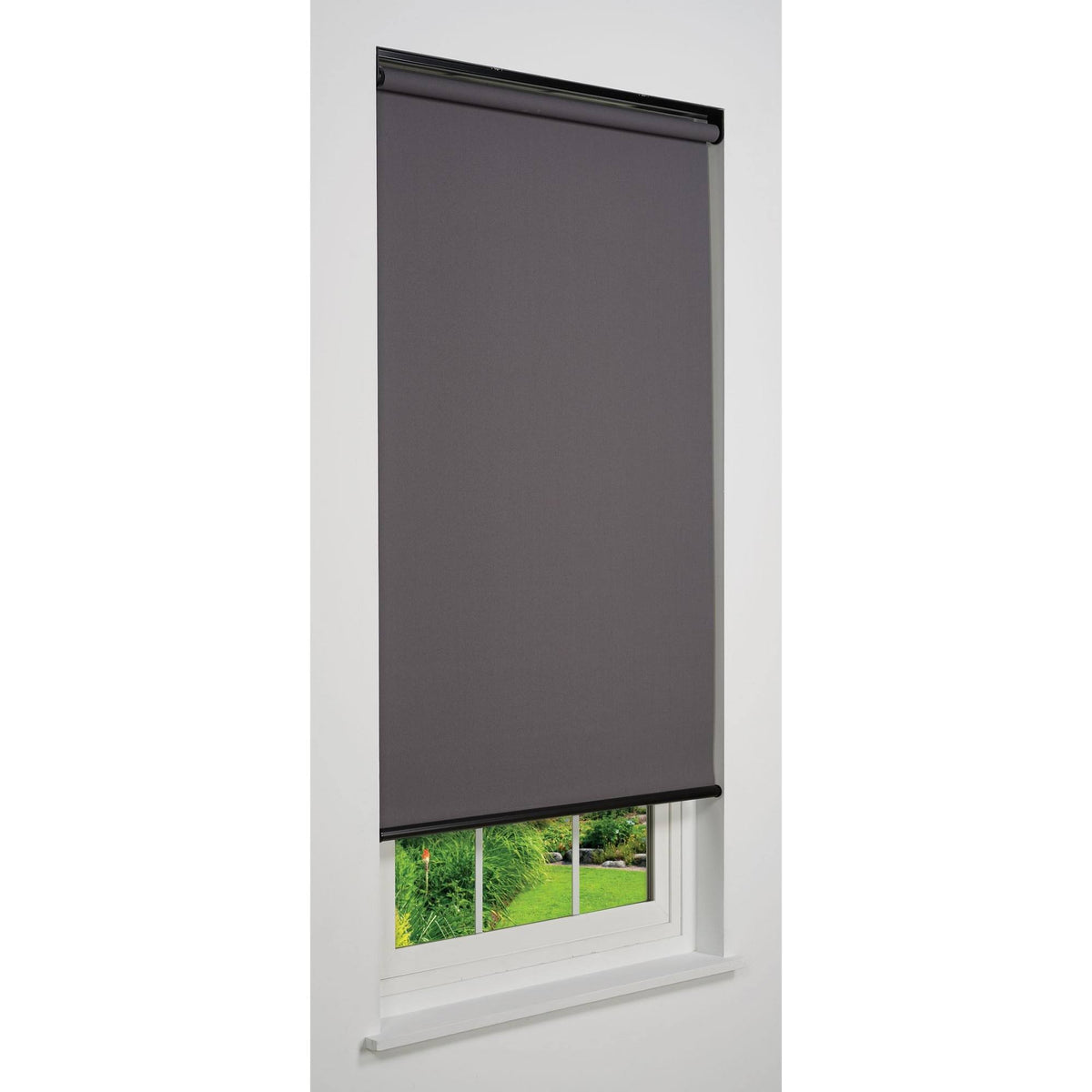 Dark Grey Cordless Light Filtering Roller Shade V668239